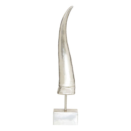 Boho Small Silver Horn Ornament