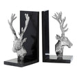 Set Of 2 Stag Bookends With Marble Base