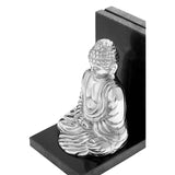 Set Of 2 Buddha Bookends With Marble Base