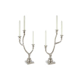Set Of 2 Antler Candle Holders
