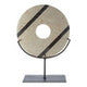 Sura Cream and Black Marble Sculpture