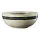 Sura Cream and Black Marble Stripe Bowl