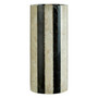 Sura Small Cream and Black Stripe Marble Vase