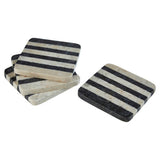 Sura Set Of 4 Cream and Black Marble Coasters