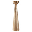 Solis Gold Finish Pillar Candle Holder