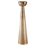 Solis Gold Finish Pillar Candle Holder