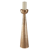 Solis Gold Finish Pillar Candle Holder