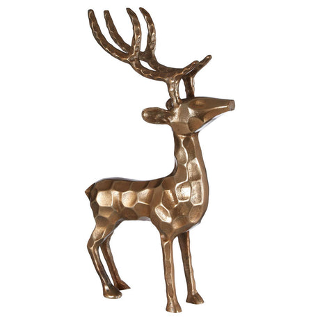 Decorative Gold Finish Standing Stag
