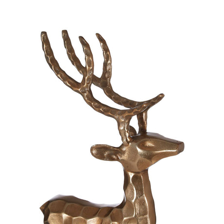 Decorative Gold Finish Standing Stag