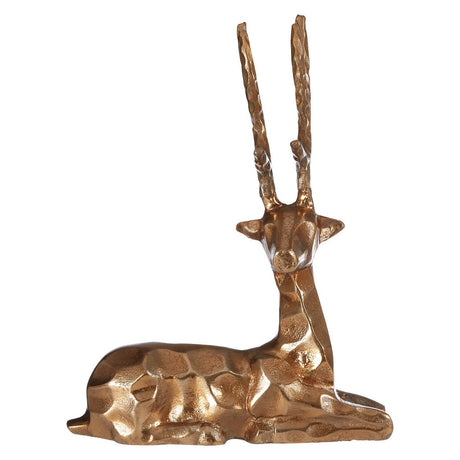 Decorative Gold Finish Sitting Stag