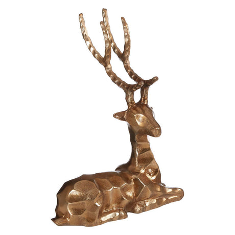 Decorative Gold Finish Sitting Stag