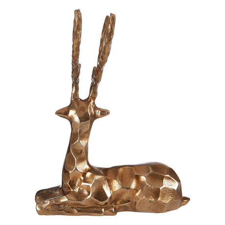 Decorative Gold Finish Sitting Stag