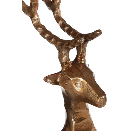 Decorative Gold Finish Sitting Stag