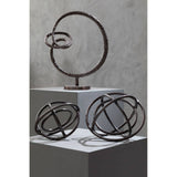 Nexus Round Rough Bronze Sculpture