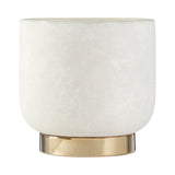 Callie White and Gold Large Ceramic Planter
