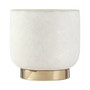 Callie White and Gold Large Ceramic Planter