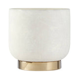 Callie White and Gold Large Ceramic Planter