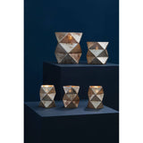 Rambia Small Gold Finish Glass Candle Holder