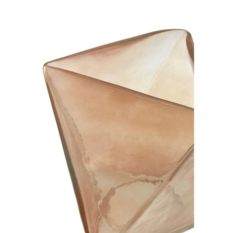 Rambia Large Pink Glass Candle Holder