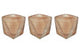 Rambia Set Of 3 Pink Glass Candle Holders