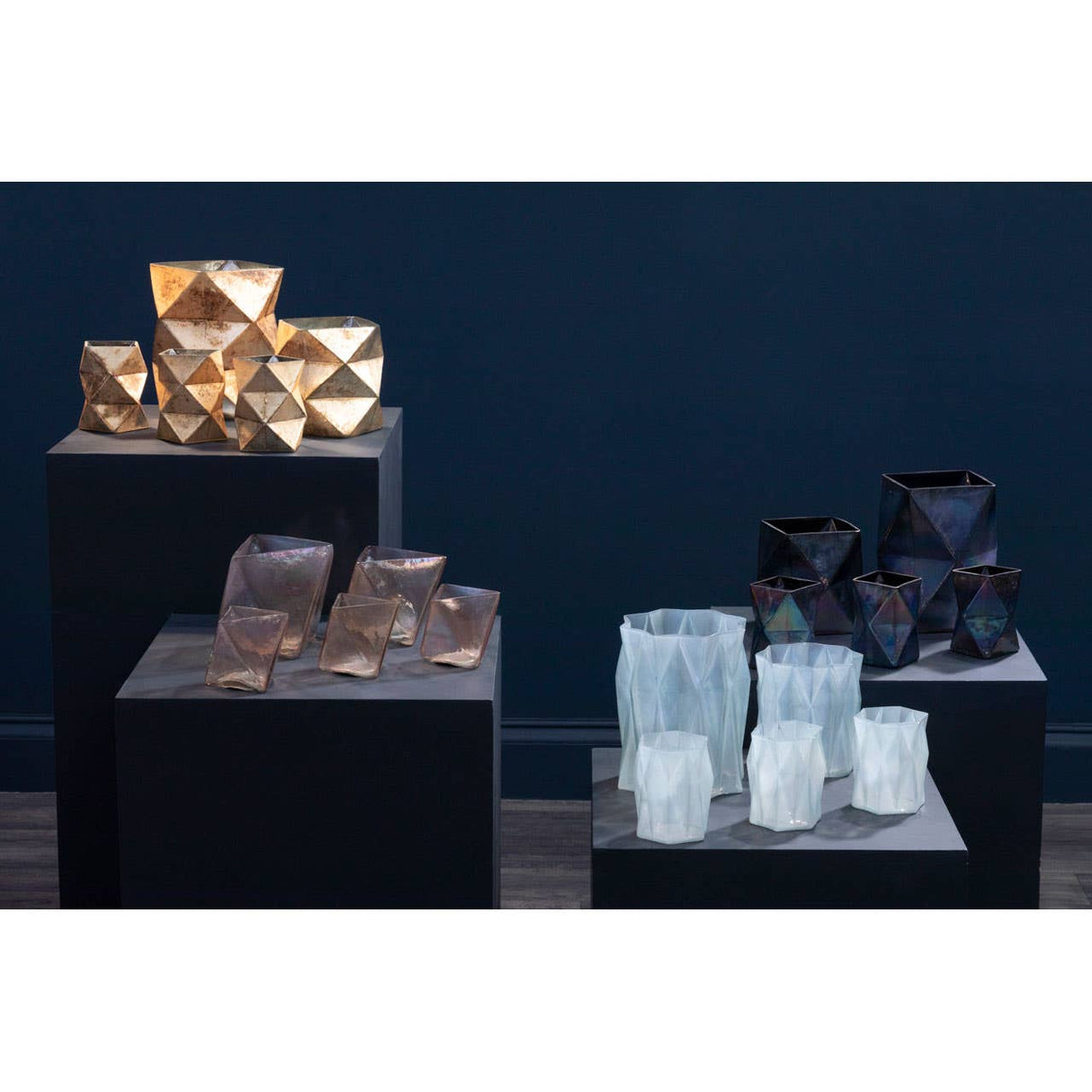 Rambia Small Irridescent Glass Candle Holder