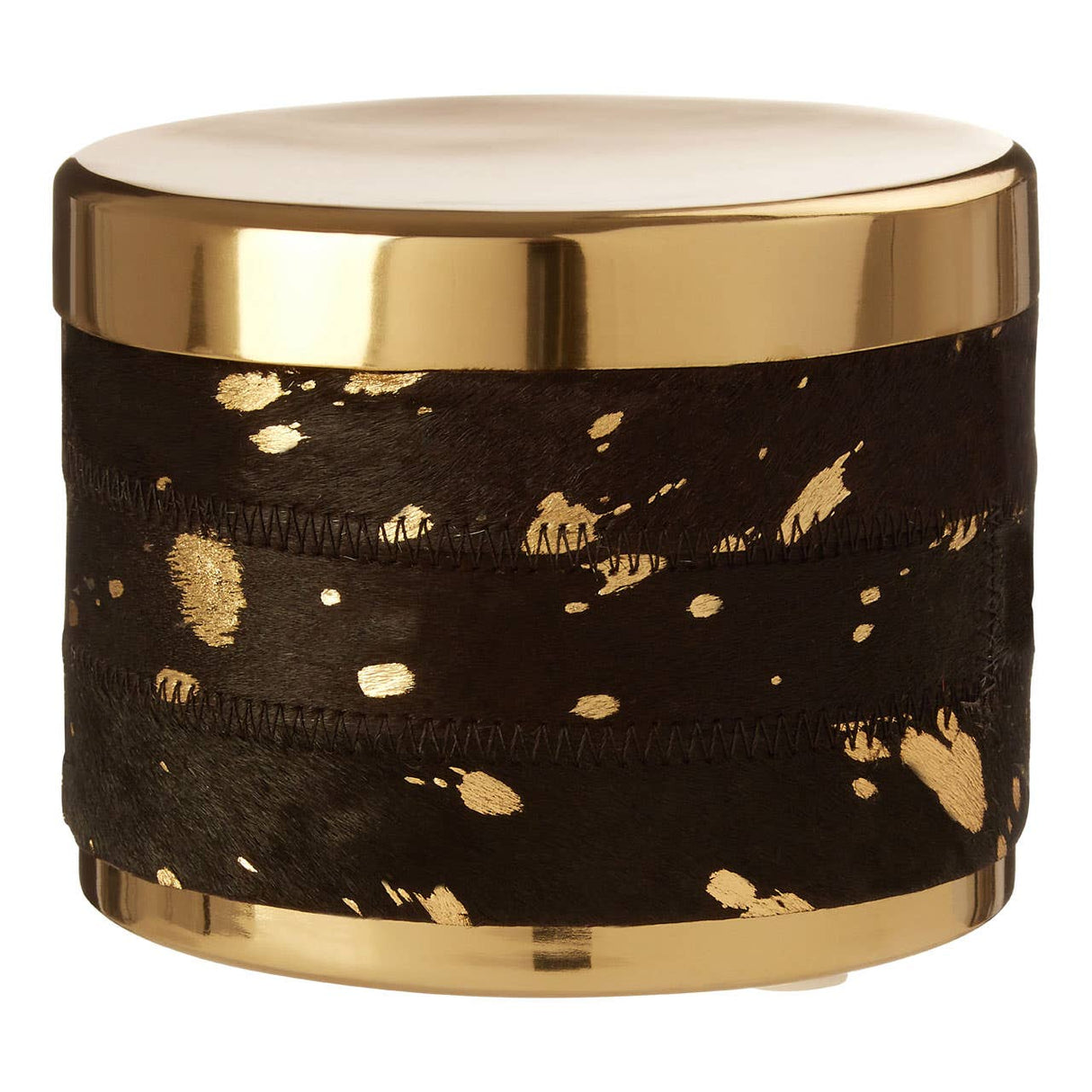Bowerbird Small Gold / Black Trinket Box