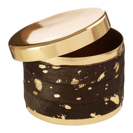 Bowerbird Small Gold / Black Trinket Box