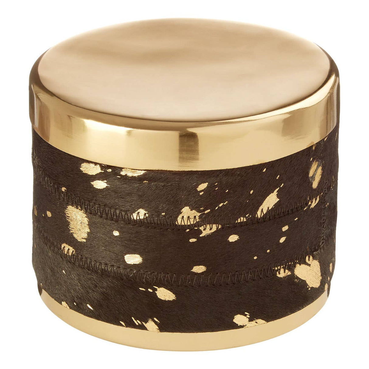 Bowerbird Large Gold / Black Trinket Box