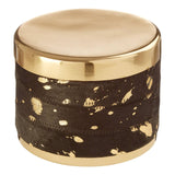 Bowerbird Large Gold / Black Trinket Box