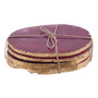 Bowerbird Agata Set of 4 Agate Pink and Gold Coasters