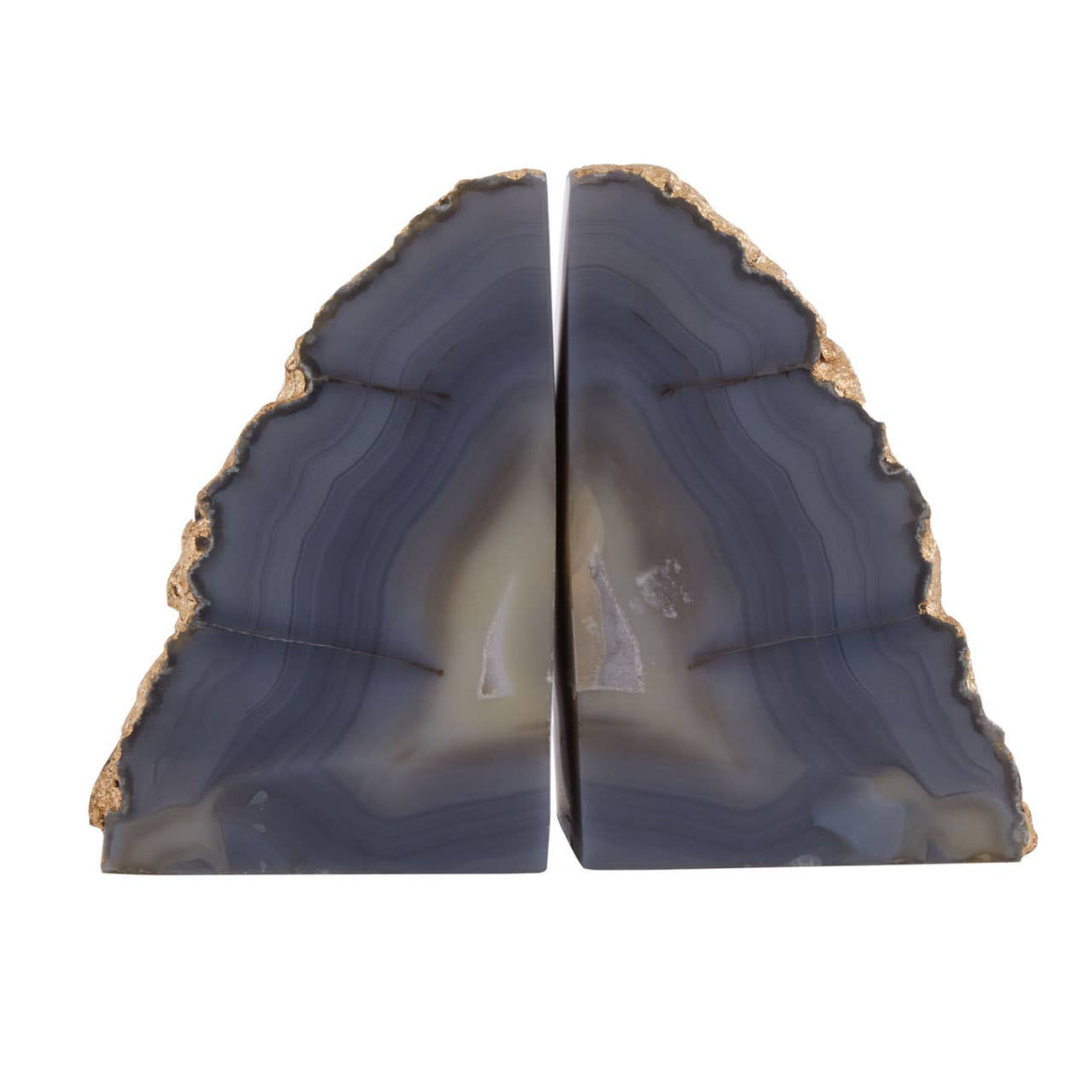 Bowerbird Agata Grey / Gold Bookends