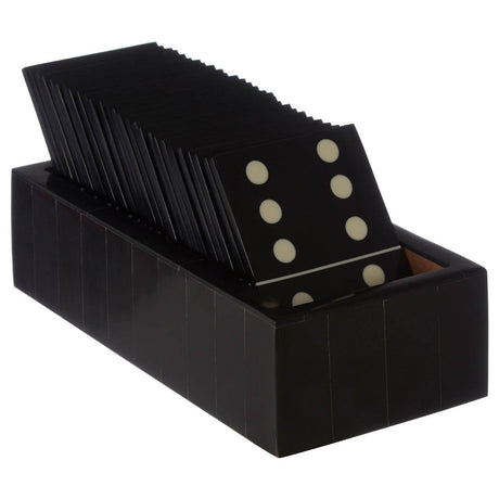 Churchill Games Black Finish Domino Set