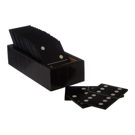 Churchill Games Black Finish Domino Set