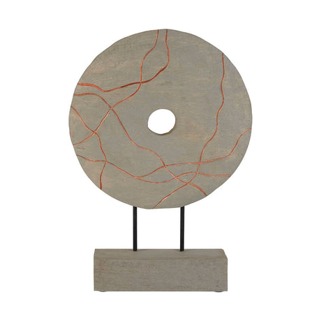 Vena Round Wooden Sculpture