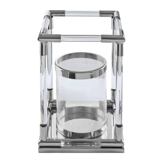 Lucita Small Silver Finish Lantern