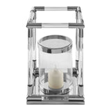 Lucita Small Silver Finish Lantern