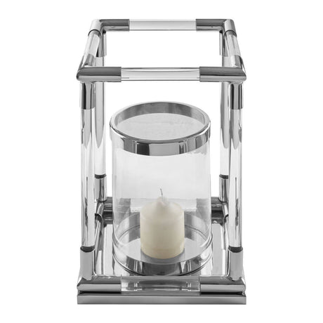 Lucita Small Silver Finish Lantern