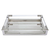 Lucita Silver Finish Tray
