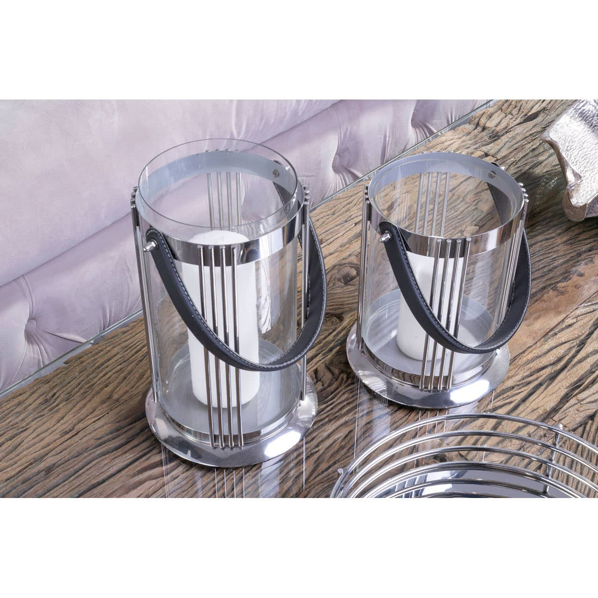 Astro Small Silver Finish Lantern