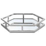 Herber Silver Finish Hexagonal Tray
