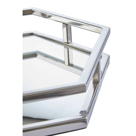 Herber Silver Finish Hexagonal Tray