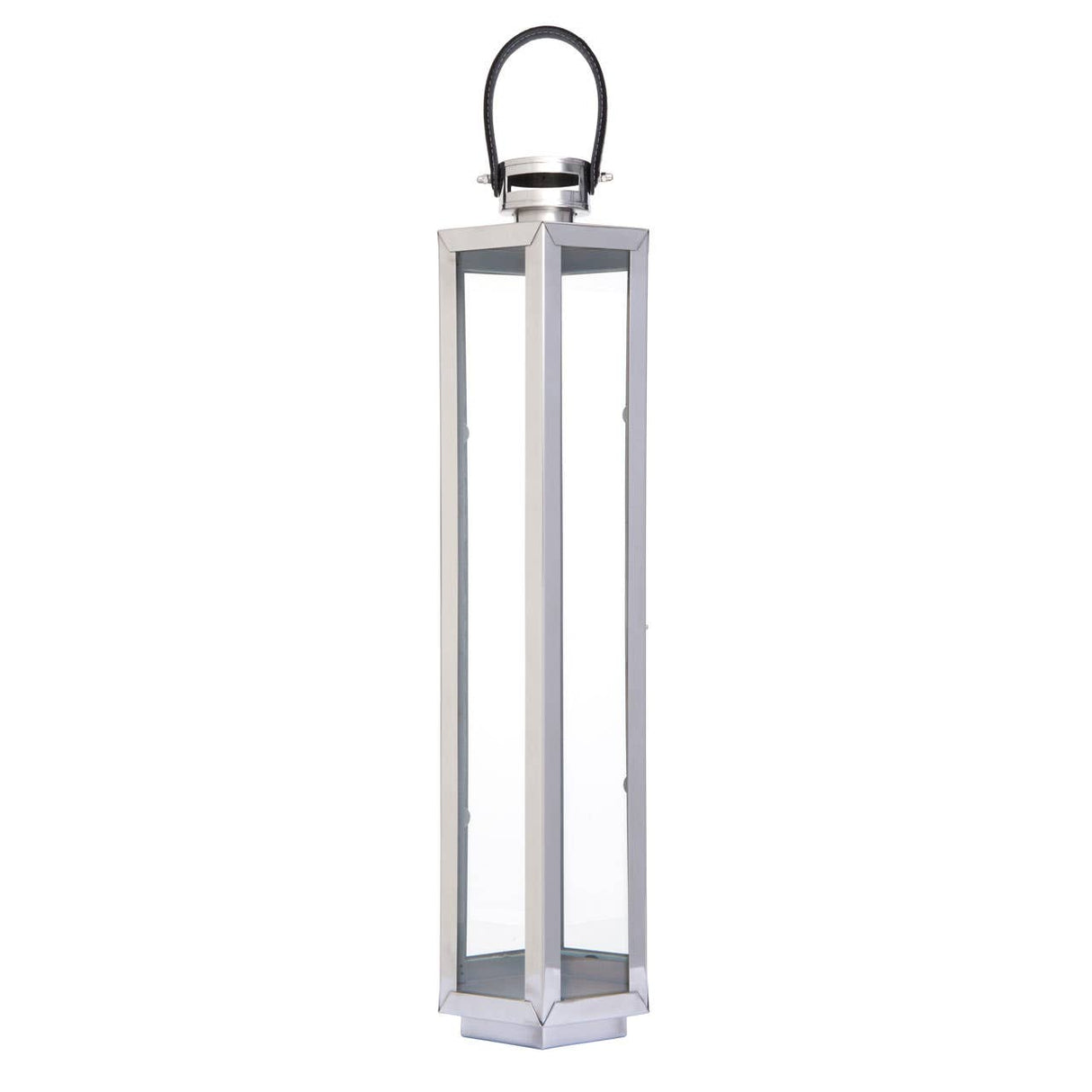 Herber Large Silver Finish Lantern