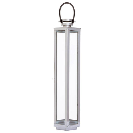 Herber Large Silver Finish Lantern