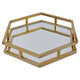 Herber Gold Finish Hexagonal Tray