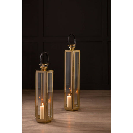 Herber Large Gold Finish Lantern