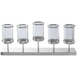 5 Light Silver Candle Holder