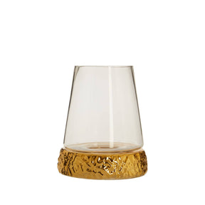 Martele Small Hurricane Gold Candle Holder