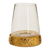 Martele Small Hurricane Gold Candle Holder