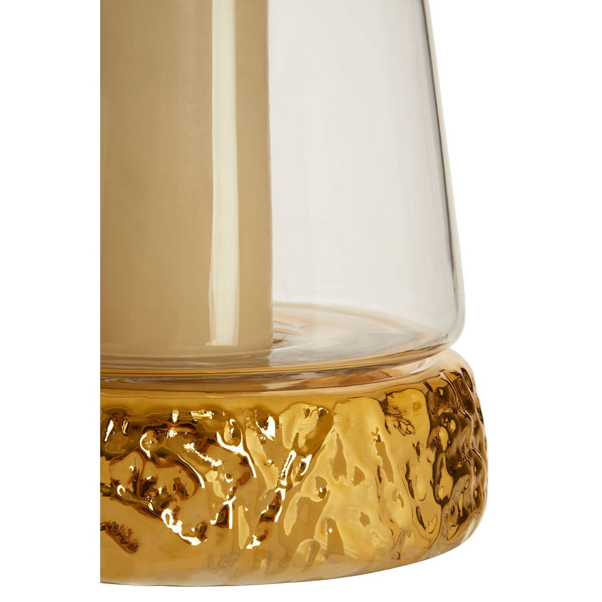 Martele Small Hurricane Gold Candle Holder