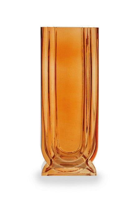 Edan Large Orange Glass Vase